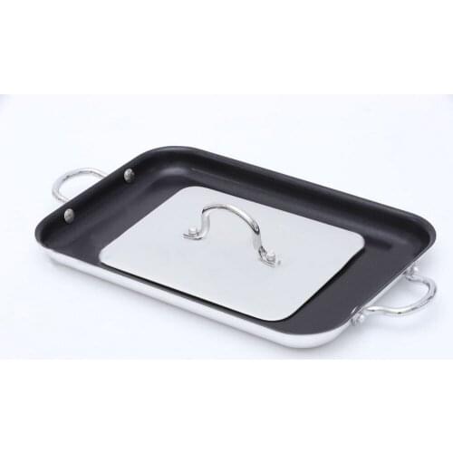 Meat Pressure Plate Non-Stick BBQ Tool Cast Iron Wooden Handle Steak Plate Professional Meat Press Grill Fried Meat Squid