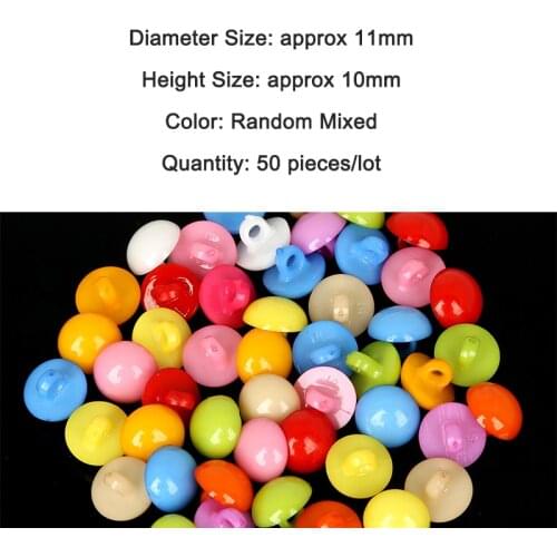 50pcs 11x10mm Shank Round Buttons Random Candy Color cartoon child Plastic Button for DIY Kid Clothing Sewing Craft Scrapbooking