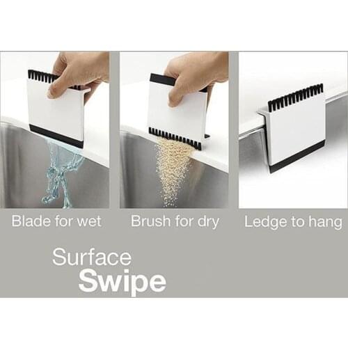 Surface Swiper and Countertop Brush Kitchen sink squeegee Multifunctional Stove Countertop Cleaning Brush Glass Scraper Wiper