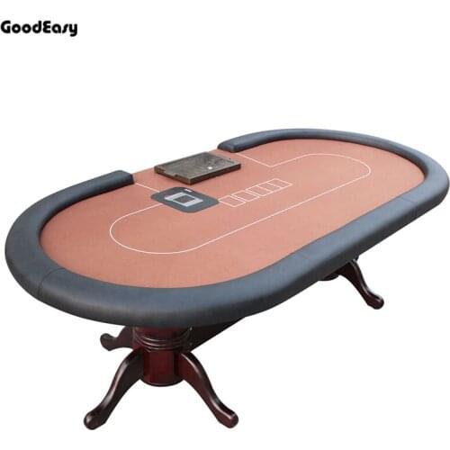 280*140cm Professional Casino Poker Table Texas Hold'em Baccarat Square Tbale with 10 Players 6 Colors Customizable