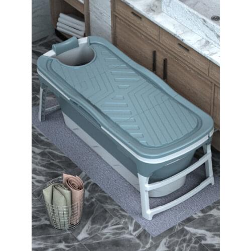 Stable adult bath bucket folding adult bath bucket high temperature resistant household bath bucket easy to store whole body Bat