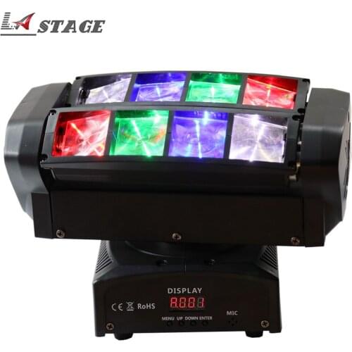 Party Dj Stage Dmx Mini 8x3w Rgb Led Spider Beam Moving Head Light