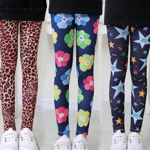 Spring Autumn Girls Legging Cotton Trousers Fille Kids Pants Girls Pants Skinny Print Cartoon Pattern Children Leggings Trousers