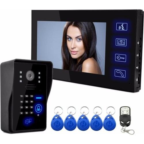 SYSD Wired Touch Key 7" Video Door Phone Intercom System Password RFID Doorbell Camera 1 Monitor FREE SHIPPING