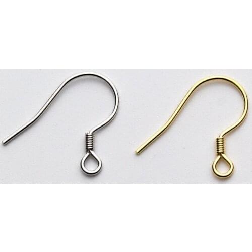 4pcs/lot 100% 925 Sterling Silver Earring Hooks Dia 0.6mm 0.65mm 0.7mm Ear Wire DIY Jewelry Making Findings Earring Accessories