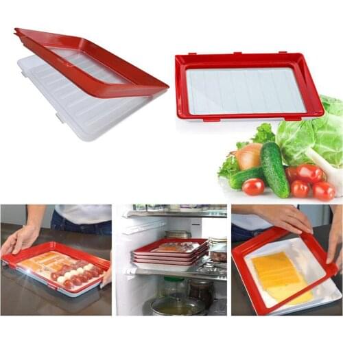 1/4pcs Creative Food Preservation Tray Stackable Food Fresh Tray Magic Elastic Fresh Tray Reusable Food Storage Container