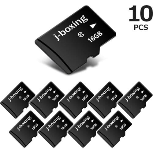 10PCS 16GB 16G Memory card Flash Card 16 GB Class10 High Speed TF Card wtih Adapter for Smartphone Tablet PC Camera GPS MP3 MP4