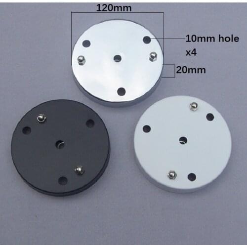 120x20mm chrome/white/black cord pendant light canopy vintage ceiling plate with decorative nut