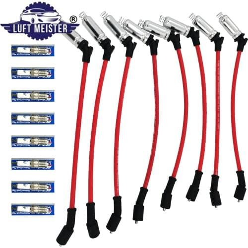 16 pcs Spark Plug+Ignition Wires for For BUICK CADILLAC CHEVROLET GMC SAVANA 1500 2003-2008 OE 48322 M8-48322 41-962 19299585