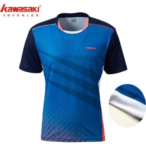 2021 Kawasaki Badminton T-Shirt Men tennis shirt Quick Dry Short-Sleeve Training Breathable Shirts For Male ST-Q1308