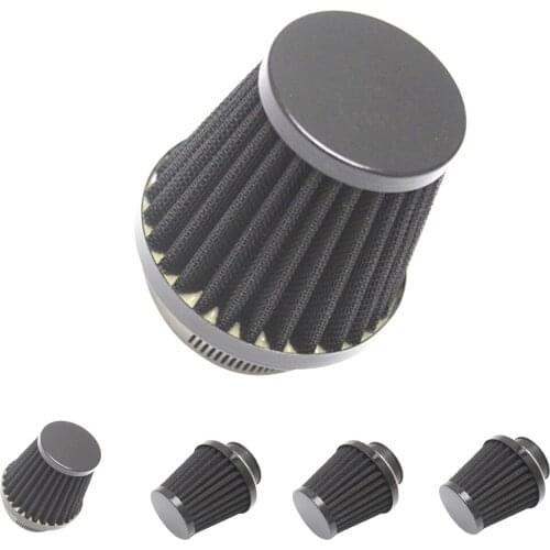 50mm Motorcycle Air Filters - Round Tapered Clamp-on Refit Pod Intake Filter Cleaner for Dirt Bike ATV Moped Scooter- Black