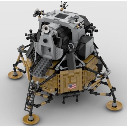 Aviation spacecraft Apollo 11 lunar module creative space planet moc building block MOC-29829 direct shipping compatible 3470pcs