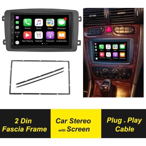 2Din Car Stereo Radio Fascia Panel For Mercedes BENZ C CLASS W203 2002-2004 Panel Dash Mount Trim GPS Navigation Android Player