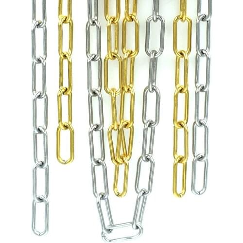 1Meter 7mm Width Stainless Steel Chain Oval Chian For DIY Wallet Chain/Bracelet/Necklace Making Handmade Jewelry Accessories