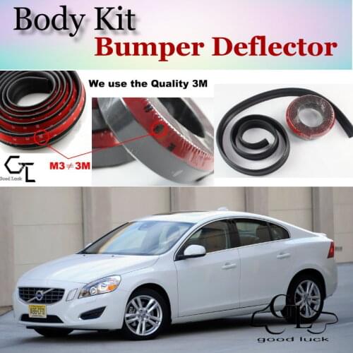 Bumper Lip Deflector Lips For Volvo S60 S60L Front Spoiler Skirt For TG Fans Car Tuning View / Body Kit / Strip
