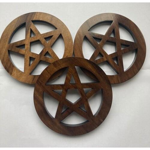 Wood pentagram altar props Ritual Divination Wicca witchcraft supplies for altar table Decorations