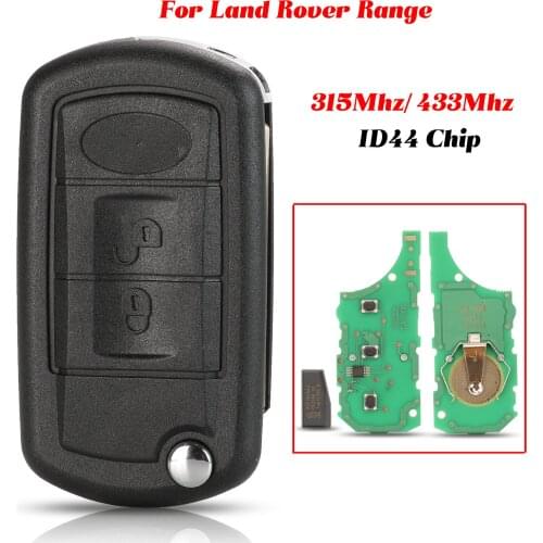 Jingyuqin 2 Buttons 315Mhz / 433MHz With ID44 Chip Folding Smart Remote Car Key FOB For Land Rover Range Rover EWS Syste