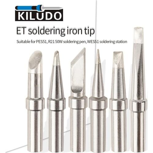 Et soldering tip Suit para weller wes51 d51 we1010na we10eu WTL1000S-0 pes51 50 lr21 lr20 bico de ponta de ferro de solda