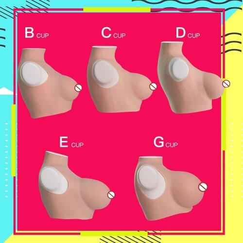 KUMIHO BCDEGS Cup Flat Collar Silicone Breast Form Super Realistic Crossdresser Fake Boobs For Transgender Drag Queen Cosplay