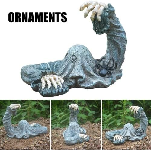 Newly Creative Grim Reaper Statue Abstract Resin Handicraft Ornament for Home Courtyard Garden Decoration