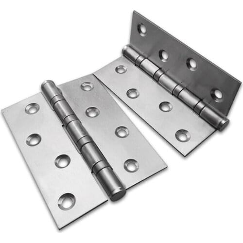Stainless Steel Lubricated Bearing Folding Silence Door hinge 4 inch slot installation door hinge wood door furniture hardware