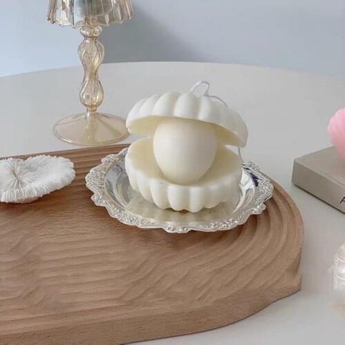 New Shell Candle Soap Silicone Mold DIY Handmade Candle Soap Gypsum Mold Cake Ice Plaster Silicone Mold Home Decoration Art