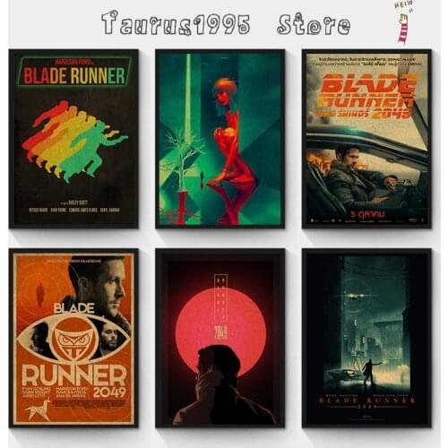 New American Movie Blade Runner 2049 Retro Posters Good Quality Kraft Paper Printed Wall Posters Art Painting Home Room Decor
