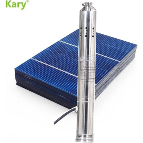 Kary dc 24v max lift 20m solar powered irrigation pump,1 inch outlet 3000L/H submesible solar pumps stainless steel screw pump