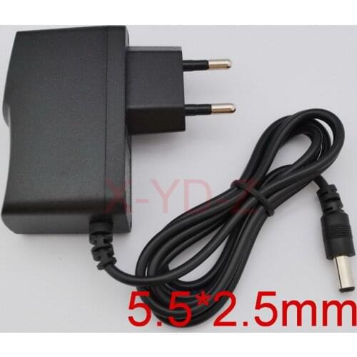 50PCS High quality AC 100V-240V Converter Switching power adapter DC 6V 1A 1000mA Supply EU Plug DC 5.5mm x 2.1-2.5mm