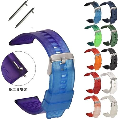 Premium Colorful Rubber Quick Release Watchband for Samsung Galaxy Watch 46mm SM-R800 Sports Band Strap Wrist Bracelet