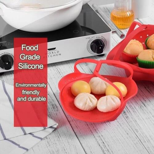 Silicone Steam Basket Mat Steamer Rack For Dumplings Microwave Cookware Utensils For Kitchen Washable Layer Insert Steam Plate