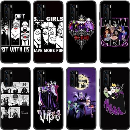 Silicone Cover Disney villains combo For Huawei P 50 P40 P30 P20 P10 P9 P8 Pro Plus Lite E mini 2017 2019 Phone Case