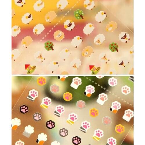 JETTING New Wholesale PC Mobile Phone Stickers Decor Laptop Skin 1 Sheet Cartoon Shape Stickers For Diy Decoration random color