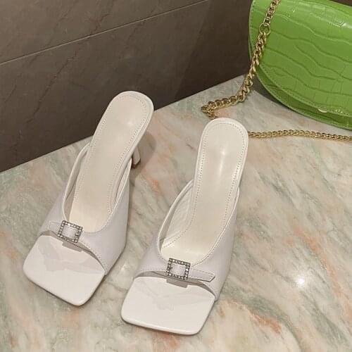 Women Heels Shoes Sandals Summer Shoes For Women Pumps Female High Heels 2021 Rhinestones Design High-heeled Sandals