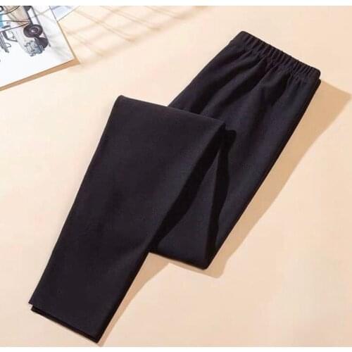 Women 2021 Autumn Winter New Cotton Skinny Leggings Female Solid Color Casual Trousers Ladies High Waist Thick Warm Pants E369