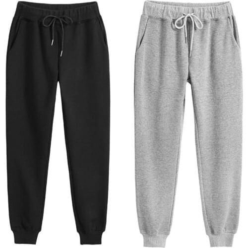 New 2021 Women Autumn Winter Sweatpants Elastic waist Casual Warm Harem Pants Streetwear Loose Plus velvet Cotton Trousers