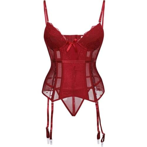 S-6XL Sexy Corset Women Underwear Lace Up Body Bustier Overbust Breathable Corsets Womens Lingerie Plus Size