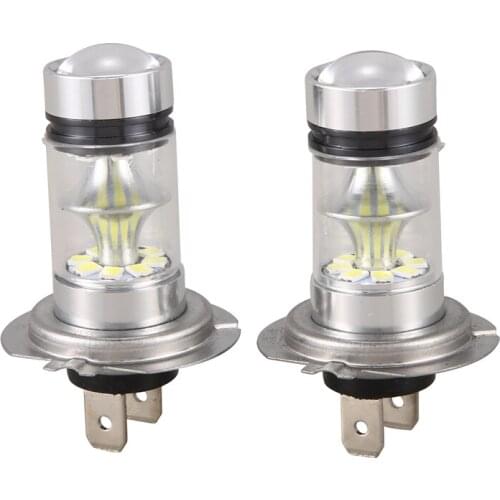 1 Pair High Power LED H7 Bulb 100W 20LED Car Fog Light Lamp Headlights 6000K White
