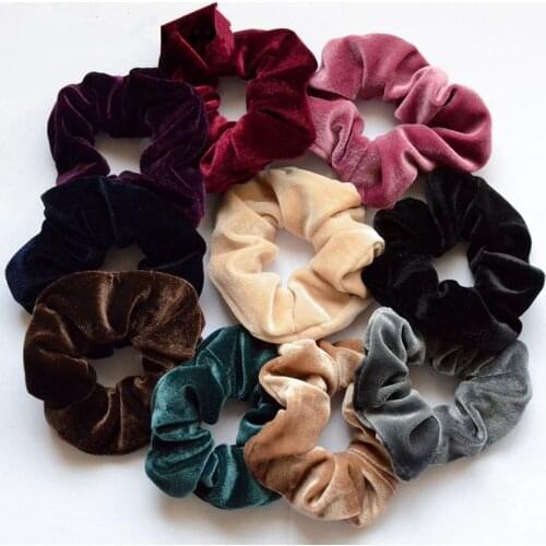 1Pc simple hairbands womens winter velvet headband hair Scrunchies Hair Tie Hair Accessories Ponytail Holder Hair Free Shipping