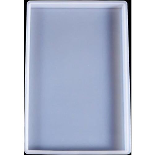 1Pc Clear Silicone Mold Rectangular Coaster Mold DIY Resin Epoxy Casting Silicone Fruit Tray Mould Kit