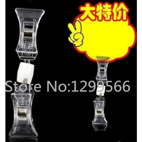 100pcs Free shipping POP Advertising posted supermarket price tag labels double shelf promotional Display clip