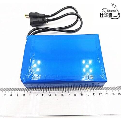 12V 8000mah lithium battery Rechargeable DC battery polymer batteria For monitor motor LED light outdoor spare Battery