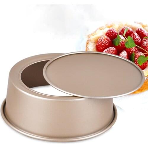 6inch Gold Round Loose Base Baking Pan Cake Tin Mould Mold Bread Cake Pan Aluminium Alloy Cake Mold Bakeware