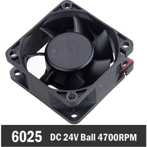 2pcs Gdstime 24V Ball Bearing 60mm 6cm 60mm x 25mm DC Brushless Cooling Cooler Fan PC Laptop Computer Case Fa