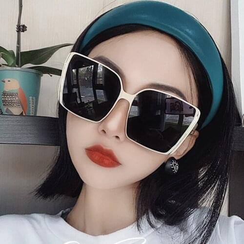 2020 New Fashion Square Sunglasses Women Brand Designer Retro Frame Big Sun Glasses Female Vintage Gradient Male Oculos UV400