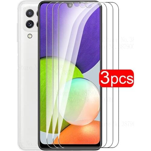 3pcs orignal protective glass for samsung galaxy A22 phone screen protector samsun a22 a 22 4/5G samsunga22 glas sklo film cover