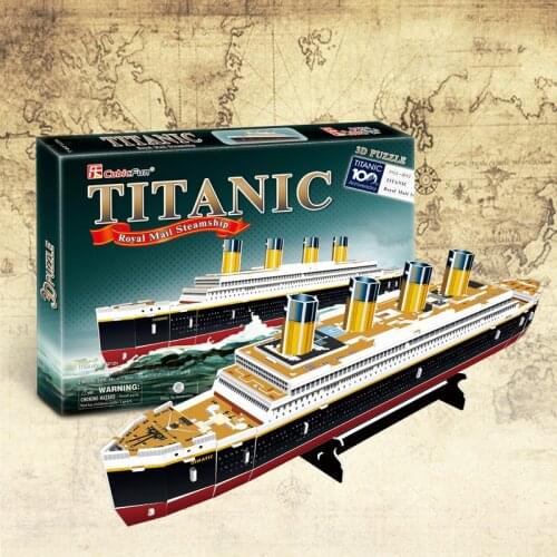 3D Puzzles Titanic Assembled Model Ferry Watercraft Cruise Ship Educational Games Jigsaw Child Adults Puzzle Toys Handmade Gifts
