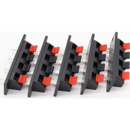5 Pcs IMC Hot Single Row 4 Pin 4 Position Speaker Terminal Board Connectors