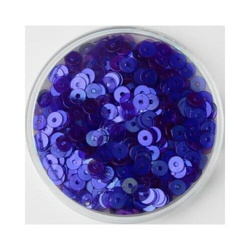 9500Pcs 4mm Transparent Color Sequins Multi-colored Round Flake DIY Accessories 4T# Dark Blue Transparent Fashion