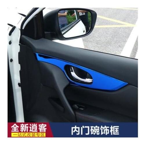 Automotive Interior Stainless Steel Inner Door Handle Frame Sequin Door Trim For Nissan New Qashqai J11 2016-2019 Car-styling